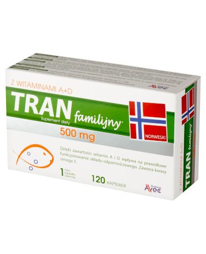 Tran familijny A+D, kapsułki, 120 sztuk